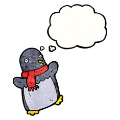 funny cartoon penguin N48