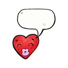 love heart cartoon character N15