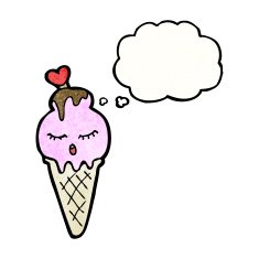 ice cream cone cartoon character N19