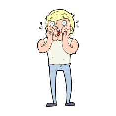 cartoon gasping man N17