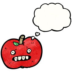 ugly apple cartoon N3