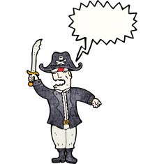 Cartoon Pirate Captain N45