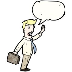 cartoon businessman calling out N3