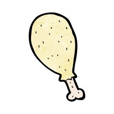 Cartoon Chicken Leg N38