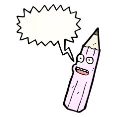 talking pencil cartoon N2
