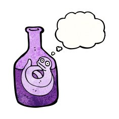 cartoon snake in bottle N10