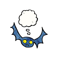cartoon halloween bat N25