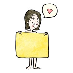 cartoon woman behind towel N2