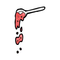 cartoon spoon of jam N5