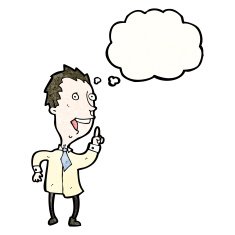 cartoon man with thought bubble N62