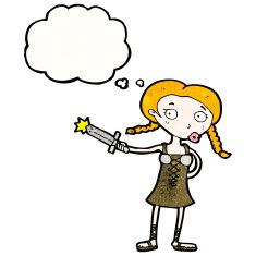 cartoon viking girl N11