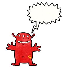 cartoon grinning monster N2