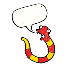 cartoon snake with speech bubble N99