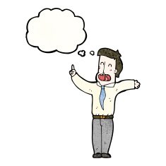 cartoon man with thought bubble N64