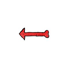 pointing bone halloween direction sign N3