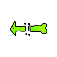 cartoon pointing halloween direction arrow N2