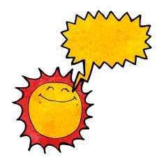 Happy Sun Cartoon Character N3