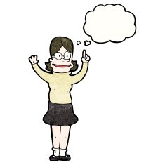cartoon clever woman N5