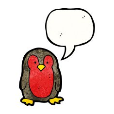 cartoon christmas robin N58