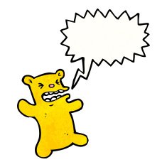 cartoon angry little bear N3