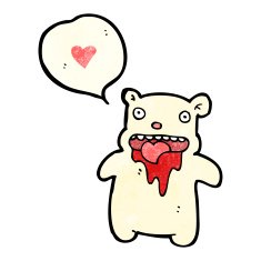 gross bloody polar bear cartoon N2