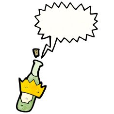 cartoon bottle popping cork N2