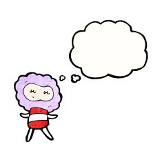 cartoon little cloud head creature N3