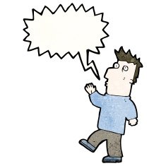 cartoon surprised man N166