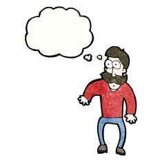 cartoon staring mustache man N2