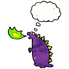 Cartoon Fire Breathing Monster N6