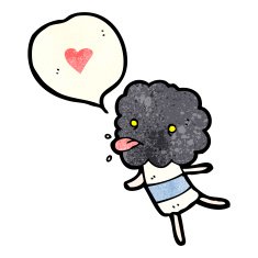 cute cloud head creature with love heart N4