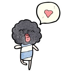cute cloud head creature with love heart N5