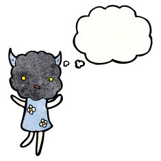 cute cloud head creature cartoon N8