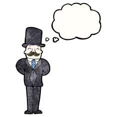 cartoon victorian man N8