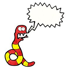 cartoon hissing snake N48