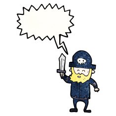cartoon pirate captain giving orders N2