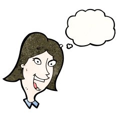 cartoon crazy happy woman N2