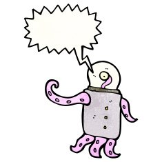 crazy space alien cartoon N3