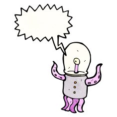 crazy space alien cartoon N4