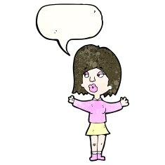cartoon talking woman N2