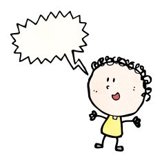 happy doodle woman cartoon N5