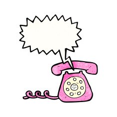 cartoon ringing telephone N27