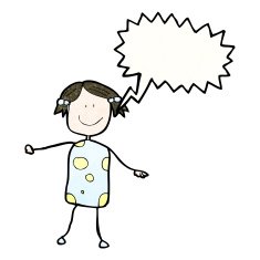 child's drawing of a happy girl N11