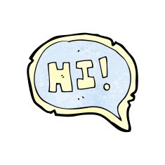 hi speech bubble cartoon N2