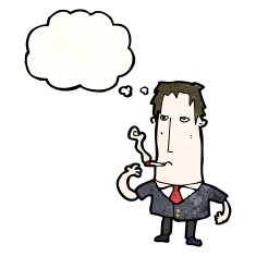 cartoon smoking businessman N2