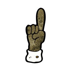 pointing finger cartoon N4