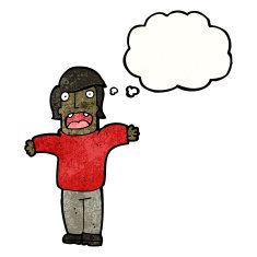 cartoon shocked man N139