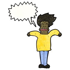 Cartoon Man Shrugging Shoulders N78