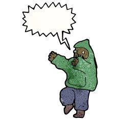 shouting teen in hooded sweatshirt N4