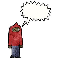 shouting teen in hooded sweatshirt N6